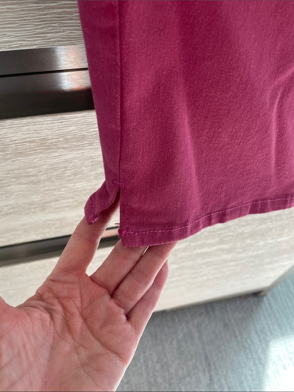 NYDJ Ella Raspberry Pink Stretch Denim Bermuda Shorts w LiftxTuck Technology - Picture 2 of 11